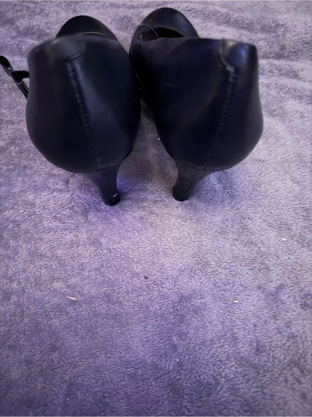 Othr Black Leather Mid-Heel Pumps